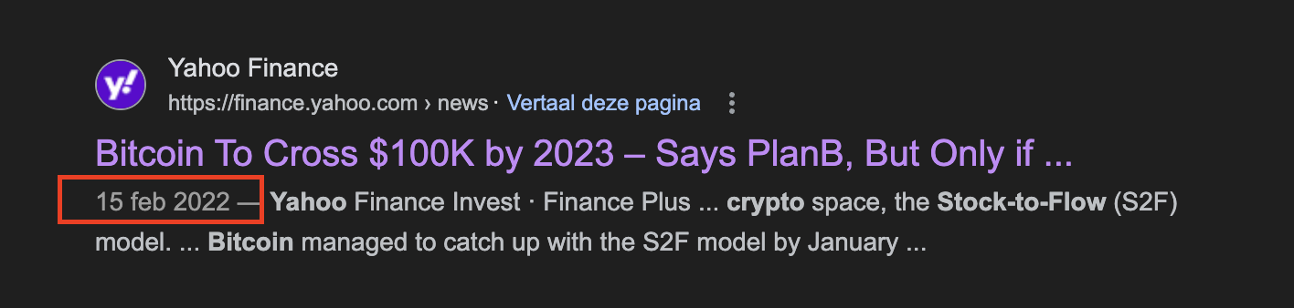 Bitcoin stock to flow model