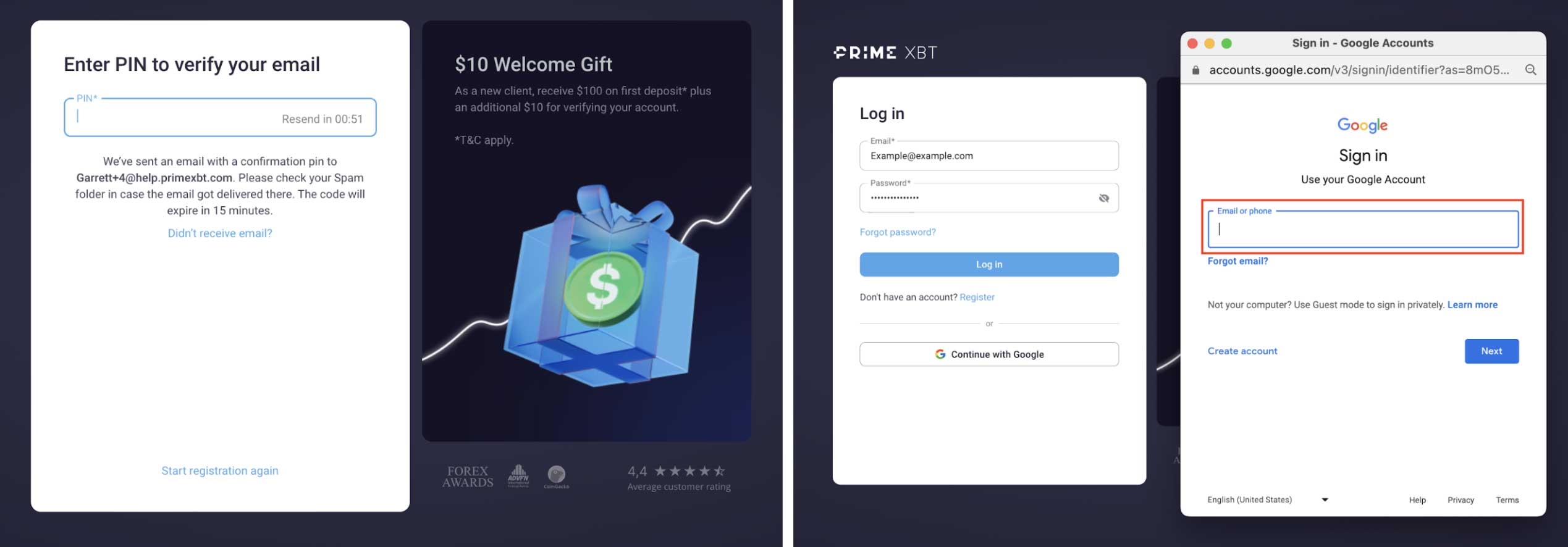 PrimeXBT login