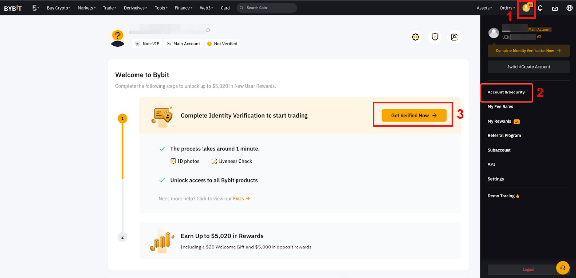 vérifier le compte bybit