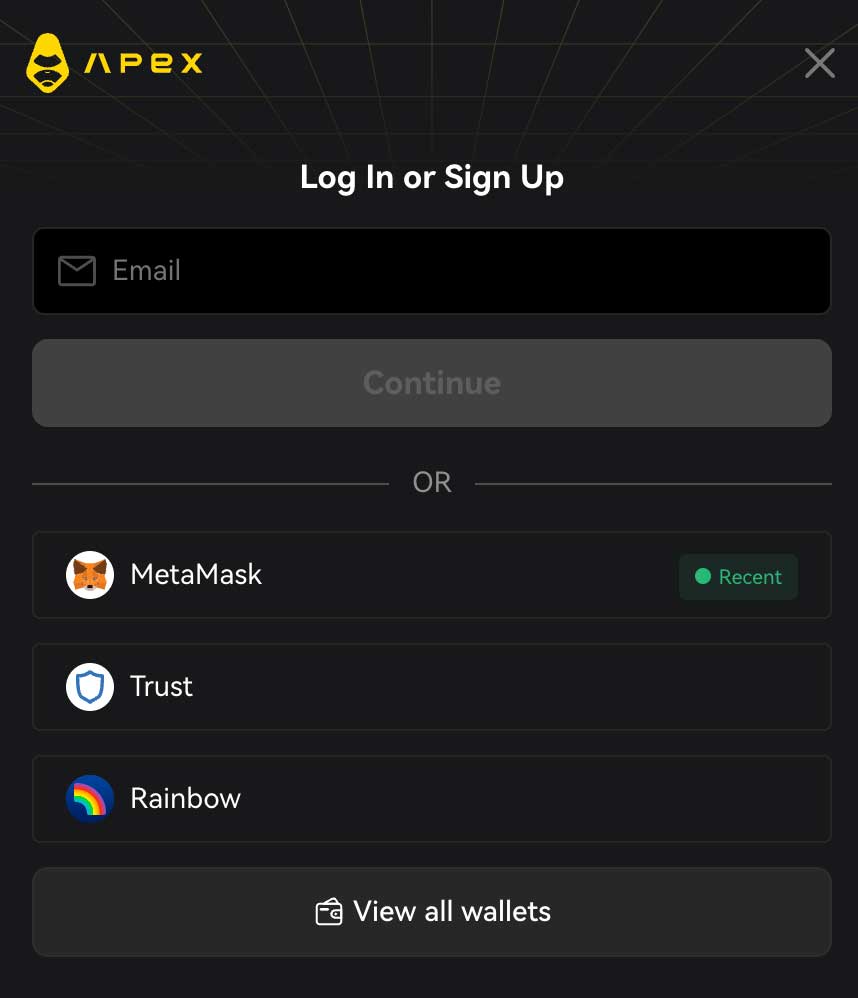 Apex Omni Signup