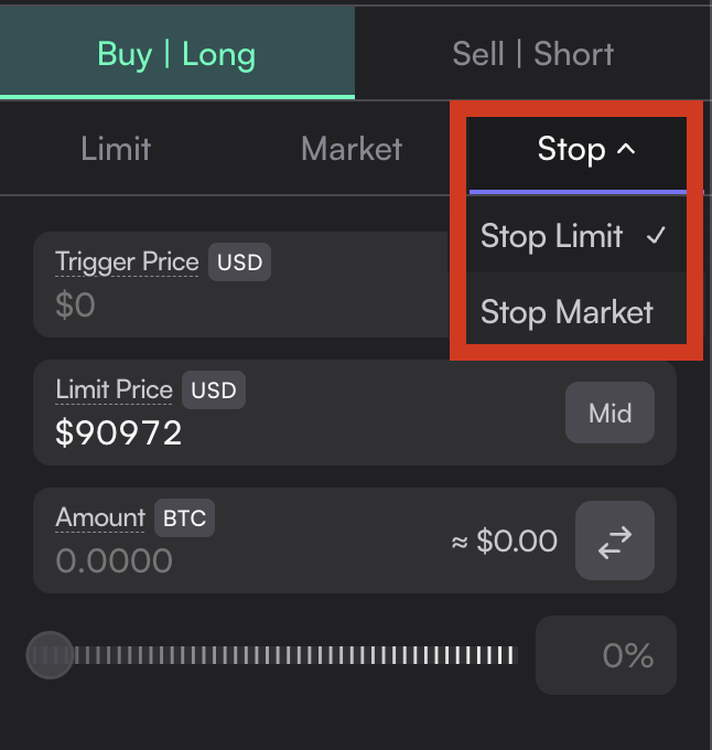 DyDX Advanced Orders