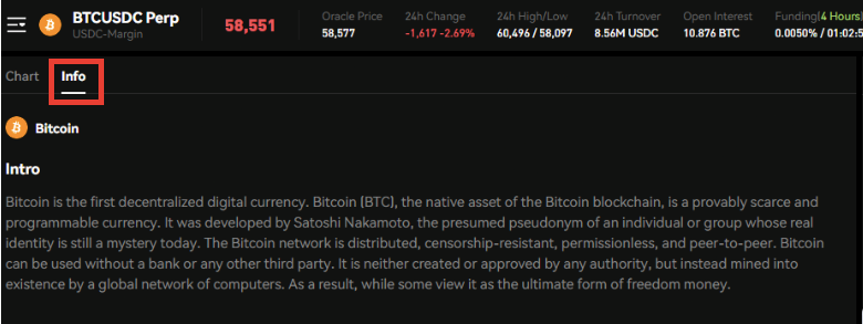 AFX Trading pair info
