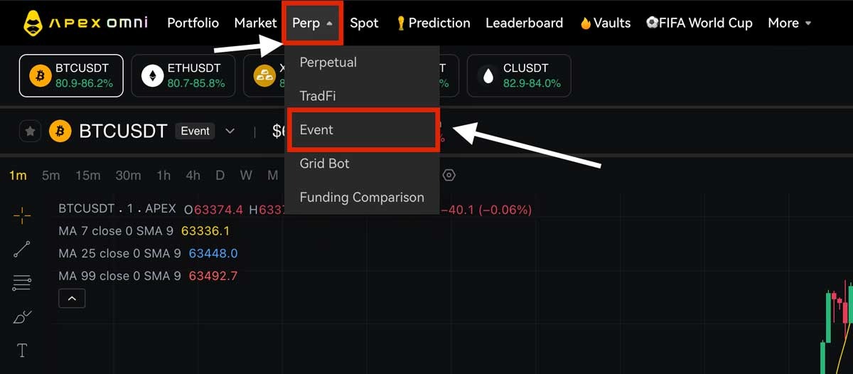 Screenshot apex Omni Navigate To Event Page